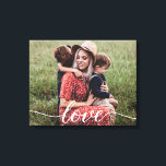 Simple Love Script Personalised Photo Canvas Print<br><div class="desc">Using a beautiful and modern script for the word "Love",  this family love photo can be easily personalised with your own favourite family photo. An elegant,  memory stretched canvas to be cherished and gift her with. Home decor,  personalised and chic.</div>
