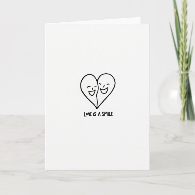 Simple Love Smile Card (Front)