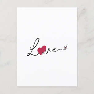 Simple Love Valentine's Day Post Card