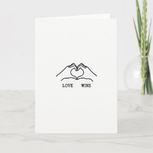 Simple Love Wins Heart Card