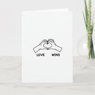 Simple Love Wins Heart Hands Card