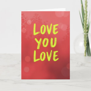 Simple Love You Bokeh Card