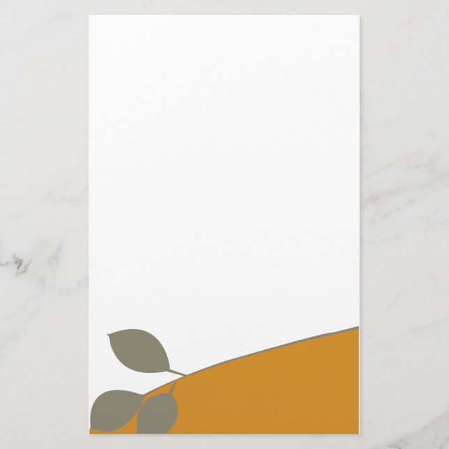 Simple  Lovely Plain Tree Branch Stationery (Front)