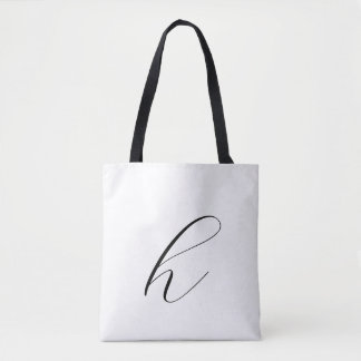 Simple lower case letter tote bag