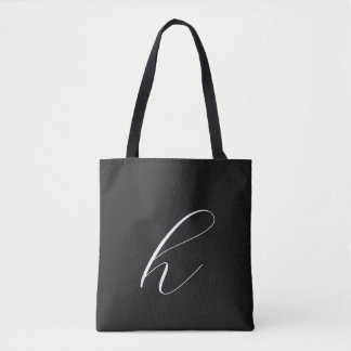 Simple lower case letter tote bag
