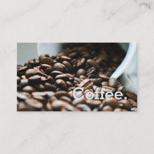 Simple Loyalty Cup and Beans Coffee Punch-Card Card