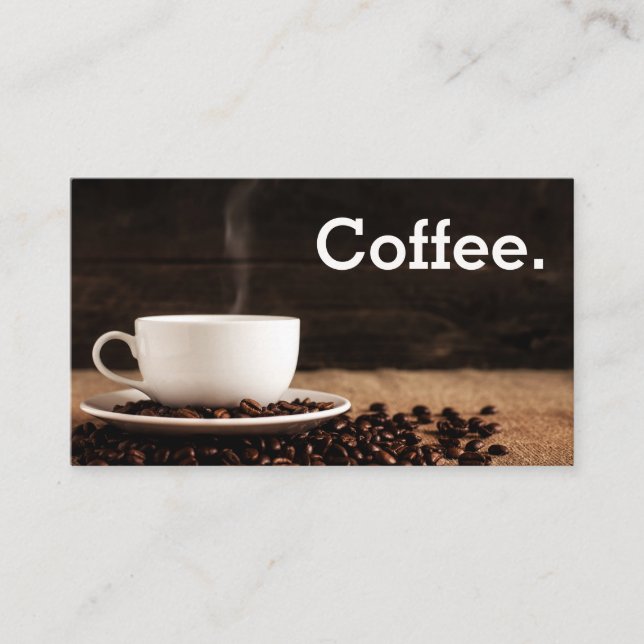 Simple Loyalty Cup and Beans Punch-Card Card (Front)