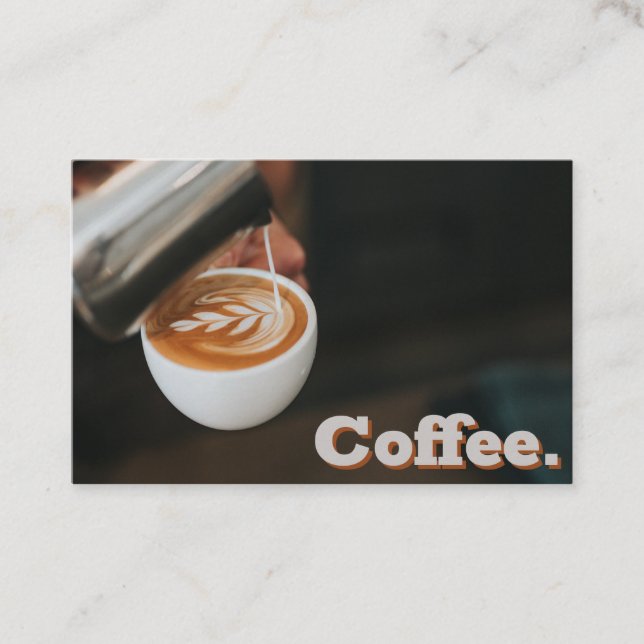 Simple Loyalty Pour Coffee Art Punch-Card (Front)