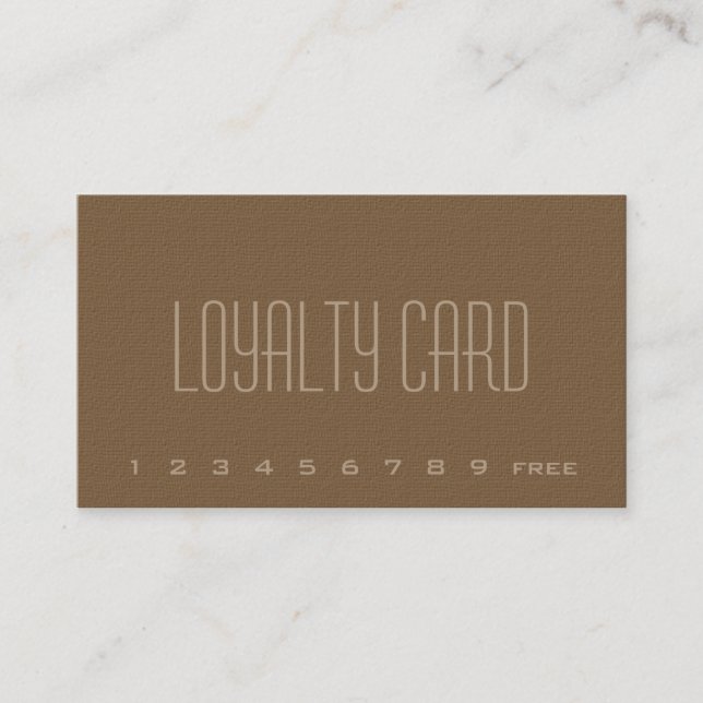 Simple Loyalty Punch Card (Front)