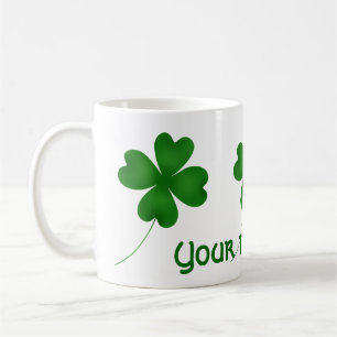 Simple lucky shamrock coffee mug