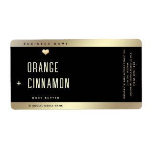 Simple lux typography black gold heart