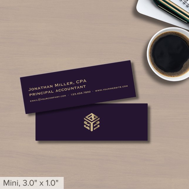 Simple Luxe Logo Mini Business Card (Creator Uploaded)