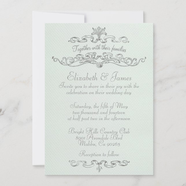 Simple Luxurious Wedding Invitations (Front)