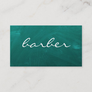 Simple luxury black & white barber typography busi business card