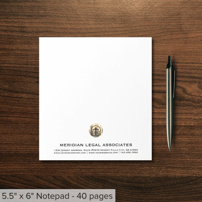 Simple Luxury Brushed Gold Logo Notepad (Creator Uploaded)