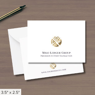 Simple Luxury Gold Logo  Card