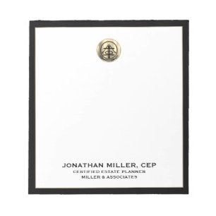 Simple Luxury Gold Logo Seal Notepad