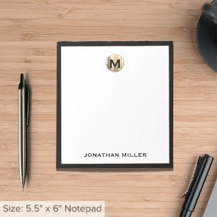 Simple Luxury Monogram Notepad