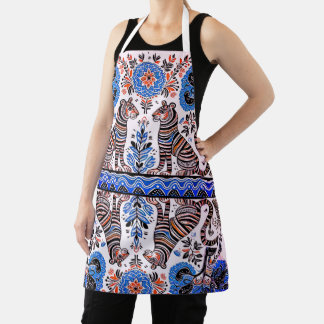 simple madhubani painting apron
