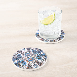 simple madhubani painting coaster