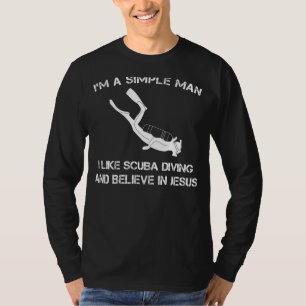 Simple Man: Scuba Diving & Jesus Tee (40 character