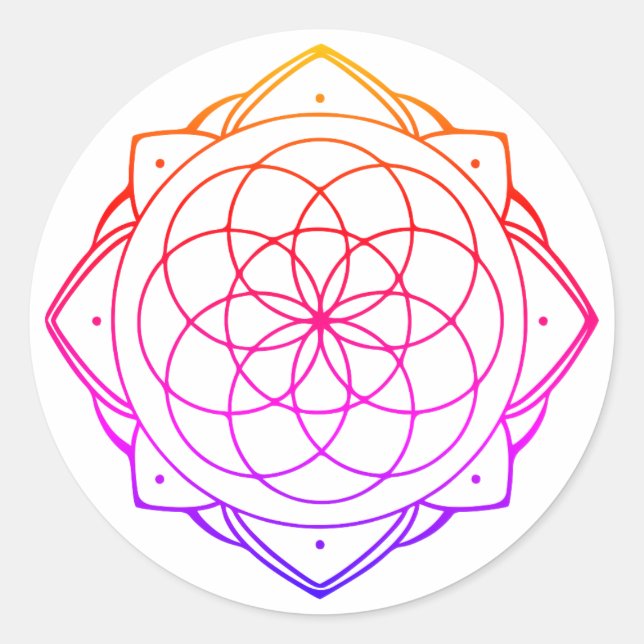 Simple Mandala Sticker (Front)