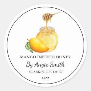 Simple Mango Infused Honey Label