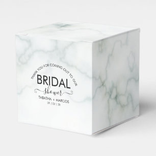 Simple Marble Script Elegant BRIDAL Shower Favou Favour Box