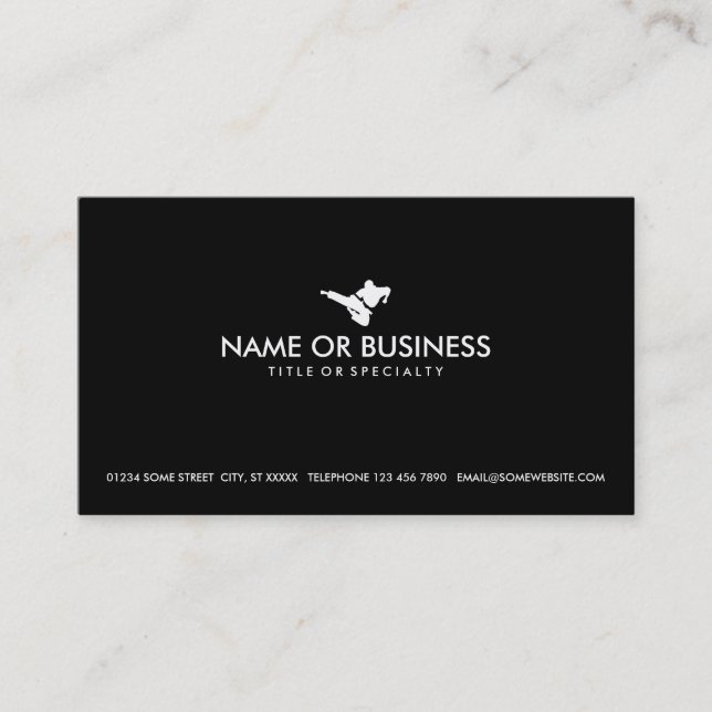 simple martial arts business card (Front)