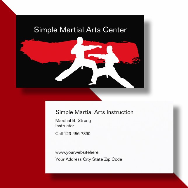 Simple Martial Arts Business Cards (Creator Uploaded)