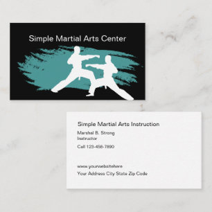 Simple Martial Arts Business Cards