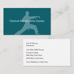 Simple Martial Arts Self Defence Business Cards