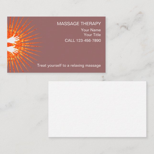 Simple Massage Business Cards (Front/Back)