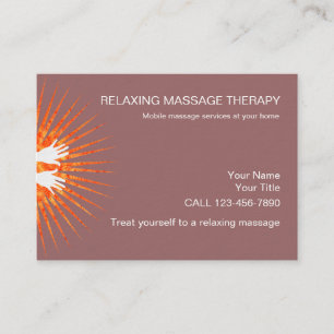 Simple Massage Business Cards