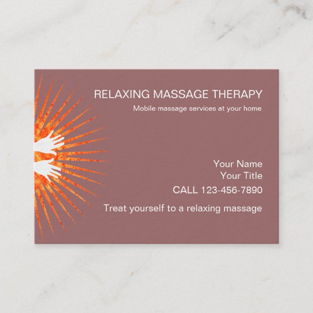 Simple Massage Business Cards (Front)