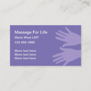 Simple Massage Or Physical Therapist Business Card