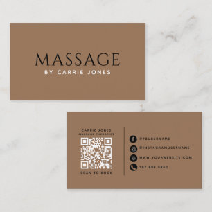 Simple Massage Therapist Business Card