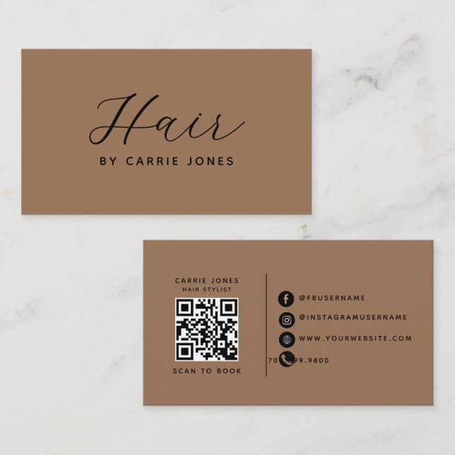 Simple Massage Therapist  Business Card (Front/Back)
