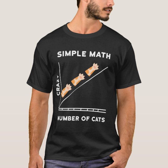 Simple Math Kitten Cats funny T-Shirt (Front)