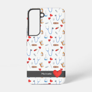 Simple Medical Pattern Nurse Samsung Galaxy Case