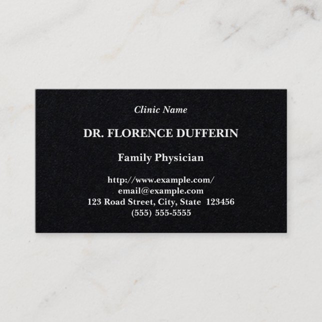 Simple Medical Professional Business Card (Front)