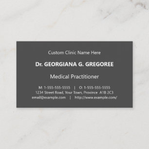 Simple, Medical Specialist Business Card