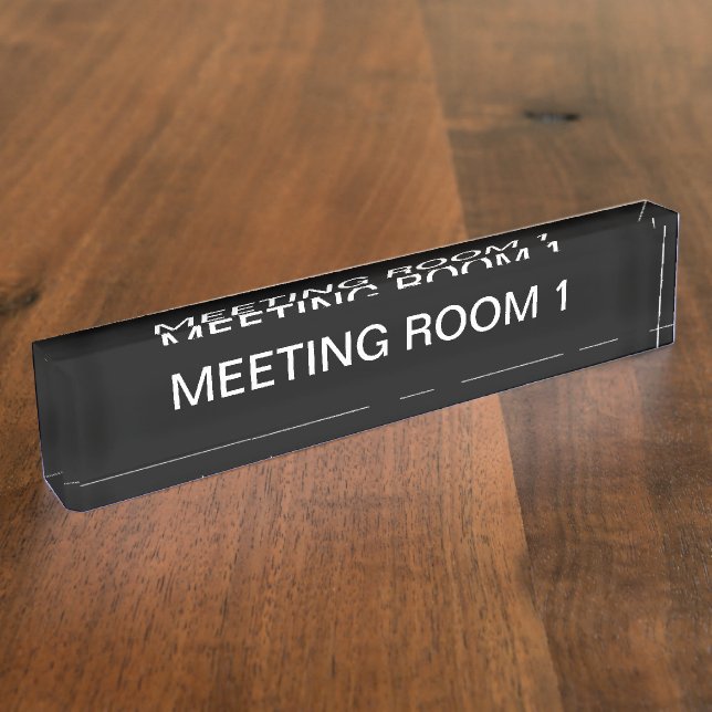 Simple Meeting Room Theme Nameplate (Side)