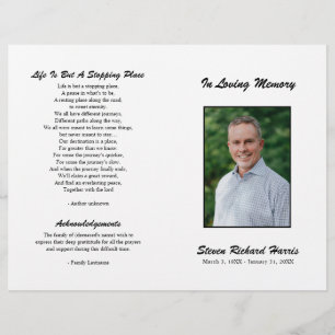 Simple Memorial Funeral Program