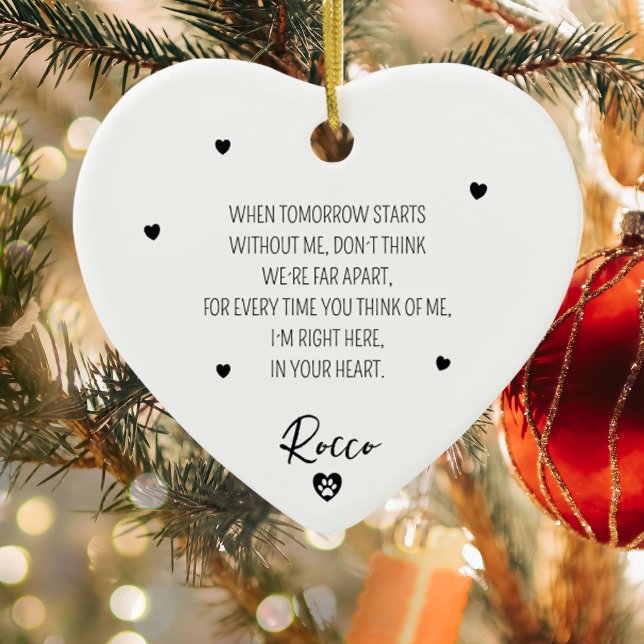 Simple Memorial Pet Name Ceramic Tree Decoration (Creator Uploaded)