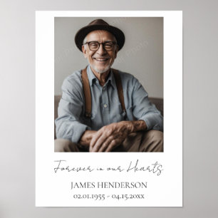 Simple Memorial Photo Poster