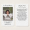 Simple Memorial Photo Sympathy Funeral Prayer Card