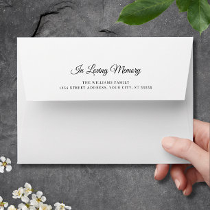 Simple Memorial Remembrance Tribute  Envelope