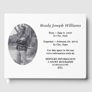 simple memoriam funeral guest book