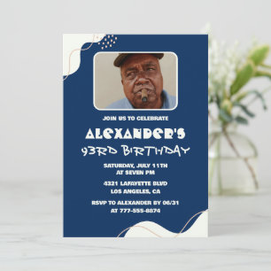 Simple Men Photo 93rd birthday invitations